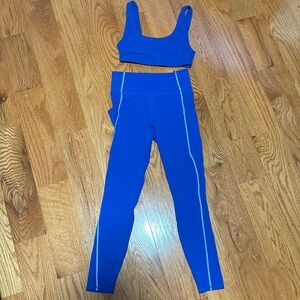 PureLuxe Made By Fabletics Women's Blue Athletic Leggings set Medium